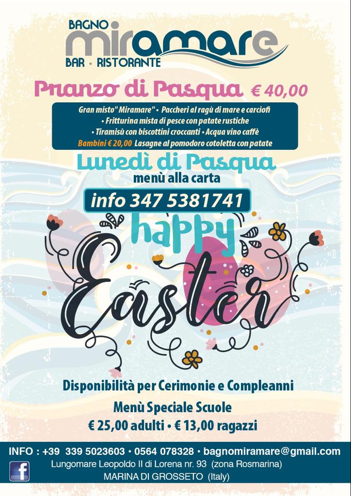 bagnomiramare pasqua e pasquetta 2022